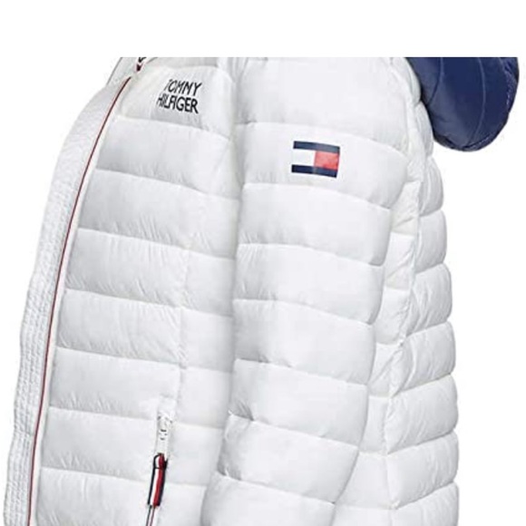 Tommy Hilfiger women puffer hooded jacket medium size - Picture 4 of 12